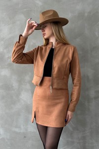 Topshow Taba Süet Crop coat #2