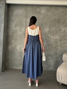 Topshow Indigo Strappy Full-Length Dress #5