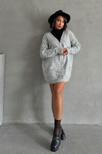 Topshow Gray Wholesale Knitted Cardigan #1