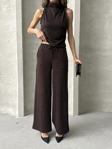 Topshow Burgundy Knitwear Trousers #4