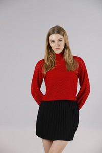 Topshow red black blouse #3