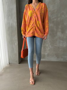 Topshow Orange Daisy Wholesale Cardigan #4