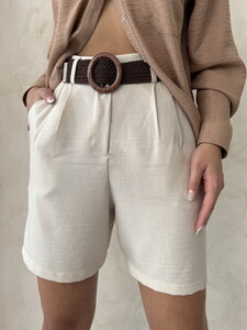 Topshow Stone Belted Wholesale Shorts #4