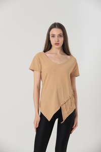 Topshow Stone V-Neck Chain Wholesale Blouse #4