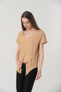 Topshow Stone V-Neck Chain Wholesale Blouse #3