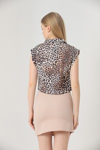 Topshow Small Leopard Zero Sleeve Wholesale Shirts #5