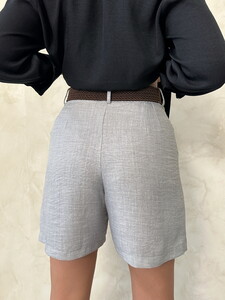 Topshow Gray Belted Wholesale Shorts #5