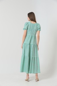 Topshow Emerald Striped Long Wholesale Dress #5