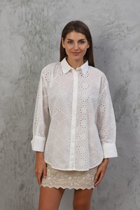 Topshow Cream Embroidered Wholesale Shirt #3