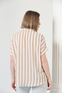 Topshow Stone Thick Line Striped Wholesale Shirt with Pockets #5