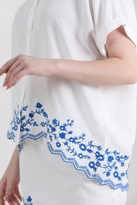 Topshow Cream Skirt Embroidered Wholesale Shirt #4