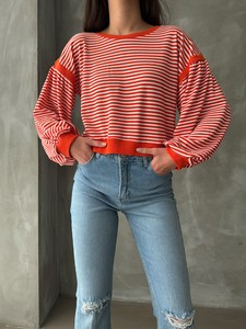 Topshow Orange Balloon Sleeve Wholesale Sweat #4