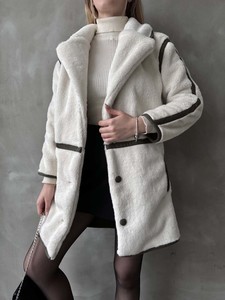 Topshow Khaki sides strip coat #4