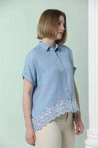 Topshow Blue Skirt Embroidered Wholesale Shirt #2