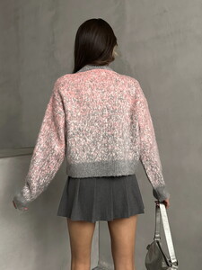 Topshow A.Grey Pink Knitwear Wholesale Cardigan #5