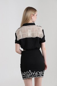 Topshow Black Lace Back Linen Wholesale Shirt #5