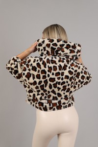 Topshow Cream Black Plush Wholesale Coat #5