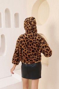 Topshow Brown Leopard Plush Wholesale Coat #5