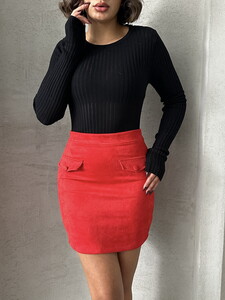 Topshow Red Pocket Wholesale Skirt #4