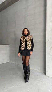 Topshow Leopard Leopard Patterned Plush Wholesale Vest #3