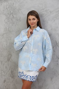 Topshow Blue Embroidered Wholesale Shirt #2