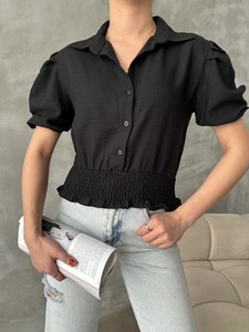 Topshow Black Linen Wholesale Shirts #3