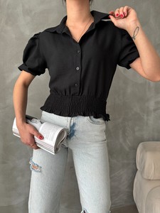 Topshow Black Linen Wholesale Shirts #4