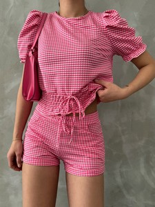 Topshow Fuchsia Waist Gimped Pitikare Wholesale Blouse #3