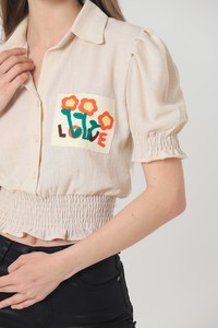 Stone wall embroidery shirt #4