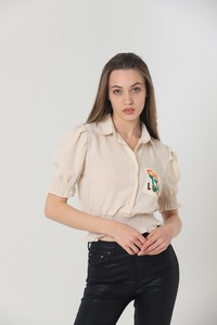 Stone wall embroidery shirt #2