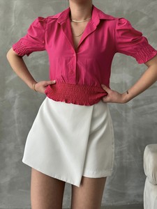 Topshow Fuchsia Gimped Button-Up Shirt #3