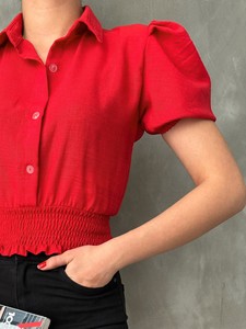 Topshow Red Linen Wholesale Shirts #4