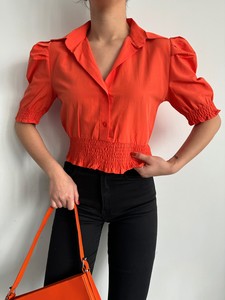 Topshow Orange Gipelli Buttoned Shirt #3