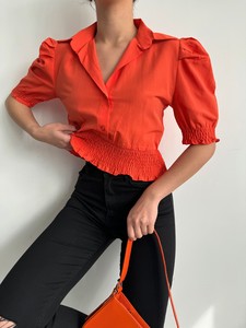 Topshow Orange Gipelli Buttoned Shirt #4