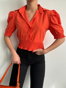 Topshow Orange Gipelli Buttoned Shirt #2