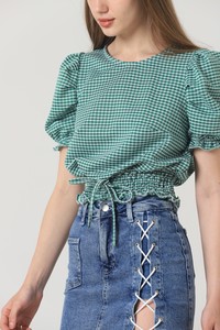 Topshow Emerald Waist Gimped Pitikare Wholesale Blouse #2