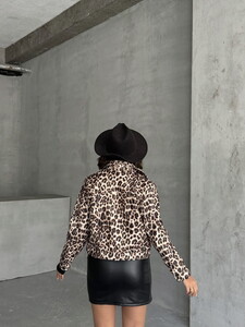 Topshow Stone Leopard Leopard Patterned Cashmere Wholesale Coat #5