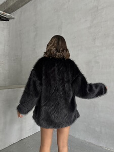 Topshow Black Peluj Coat #5