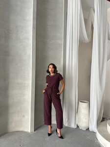 Topshow Burgundy Jacquard Wholesale Trousers #2