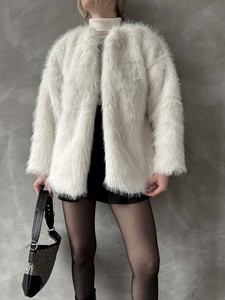 Topshow Cream Plush Wholesale Coat #4