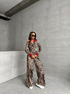 Topshow B. Leopard Leopard Patterned Trousers #2