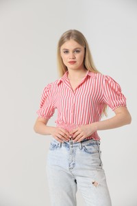 Topshow Fuchsia Midline Striped Wholesale Shirt #2