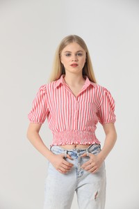 Topshow Fuchsia Midline Striped Wholesale Shirt #3