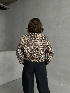 Topshow Stone Leopard Leopard Patterned Cashmere Wholesale Coat #5