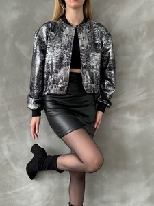 Topshow Silver Foil Printed Wholesale Coat #4