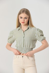 Topshow Pistachio Green Medium Striped Wholesale Shirt #3