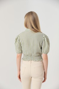 Topshow Pistachio Green Medium Striped Wholesale Shirt #5