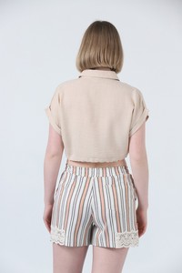 Flax shirt with stone wall #5