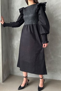 Topshow Black Size Leather Sleeve Wholesale Skirt Poplin Wholesale Dress #1