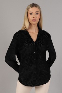 Topshow Black Zebra Velvet Wholesale Shirts #1